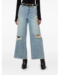 Alice + Olivia - Devoe Jeans im Distressed-Look - Lyst