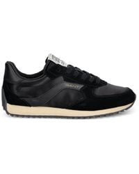 GANT - Suede-Panelled Lace-Up Sneakers - Lyst