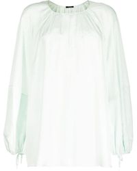 JOSEPH - Blouse En Soie À Col Froncé - Lyst