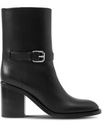 Burberry - レザー アンクルブーツ - Lyst