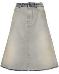 Balenciaga - Denim Short Skirt - Lyst