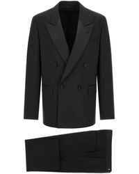 Lardini - Double-Breasted Satin-Trim Suit - Lyst