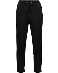 Brunello Cucinelli - Cotton And Silk Blend Trousers - Lyst