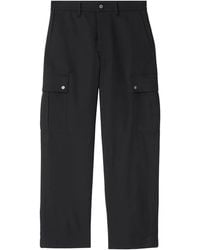 Burberry - Cotton Trousers - Lyst