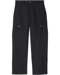 Burberry - Cotton Trousers - Lyst