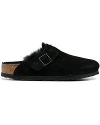 Birkenstock - Boston Shearling-Lined Suede Clogs - Lyst