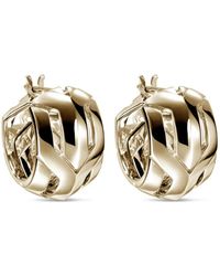 John Hardy - Goldcreolen Mit Geometrischem Design - Lyst