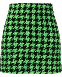 MSGM - Mini-Rok Met Pied-De-Poule Print - Lyst
