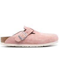 Birkenstock - Suede-Leather Clogs - Lyst