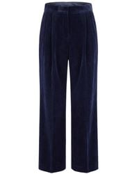 Jil Sander - Velvet Pleated Tailored Trousers - Lyst