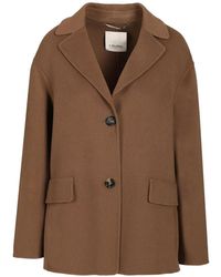 Max Mara - V-Neck Single-Breasted Wool Jacket - Lyst