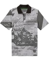 PUMA - X Mercedes Amg Petronas F1 Team Patterned-Jacquard Polo Shirt - Lyst