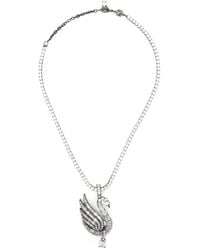 Swarovski - Iconic Swan Pendant Necklace - Lyst