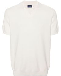 Drumohr - V-neck Cotton Polo Shirt - Lyst