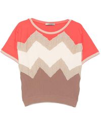 D.exterior - Chevron Short-Sleeve Ribbed T-Shirt - Lyst