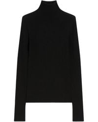 Sportmax - Top A Coste A Collo Alto - Lyst