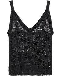 Peserico - Sequin-detailing Knitted Top - Lyst
