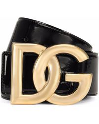 Dolce & Gabbana - DG-Gürtel aus Lackleder - Lyst