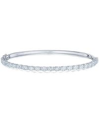 Kwiat - 18Kt Oval Diamond Bangle - Lyst