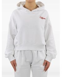 Follovers - Logo-Embroidered Cropped Hoodie - Lyst