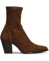 Stuart Weitzman - Pointed-Toe Suede Boots - Lyst