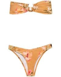 Zimmermann - Mahon Bamboo Floral-Print Bikini - Lyst