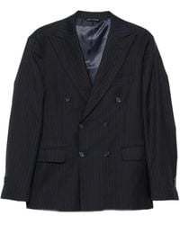 época - Costume Croisé À Fines Rayures - Lyst