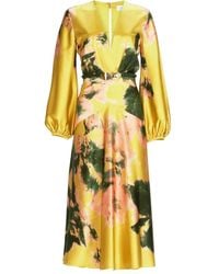 Silvia Tcherassi - Vestido cruzado con estampado floral - Lyst