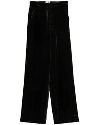 Gentry Portofino - Velvet Elasticated-Waistband Palazzo Pants - Lyst