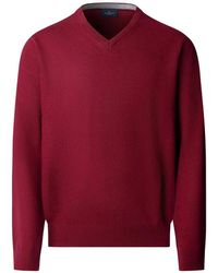 Hackett - V-Neck Elbow-Patch Sweater - Lyst