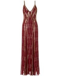 Temperley London - Viola Bead-Embellished Open-Back Maxi Dress - Lyst