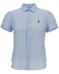 Polo Ralph Lauren - Embroidered-Logo Short-Sleeved Shirt - Lyst