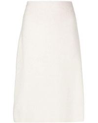 JW Anderson - Neutral Logo Patch Midi Skirt - Lyst