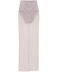 Alex Perry - Mesh Maxi-Rok Met Kristallen - Lyst