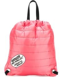 Moncler Quilted Drawstring Backpack - Pink