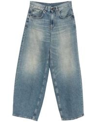 6397 - Wide-Leg Whiskers-Effect Jeans - Lyst