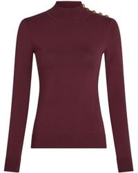 KARL LAGERFELD - Mock-Neck Knitted Top - Lyst