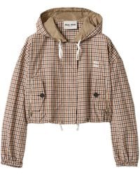 Miu Miu - Jacke mit Vichy-Karo - Lyst