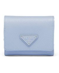 Prada - Triangle-logo Saffiano Leather Wallet - Lyst