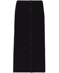 Proenza Schouler - Ribbed-knit Button-front Skirt - Lyst
