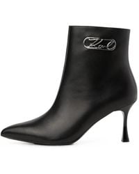 KARL LAGERFELD - Sienna Signature Ankle Boots - Lyst