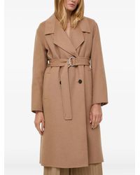 BOSS - Abrigo con doble botonadura y cinturón - Lyst