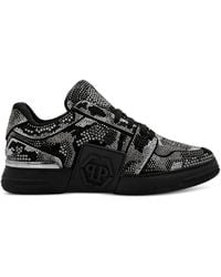 Philipp Plein - Crystal Royal Street Embossed-Logo Sneakers - Lyst