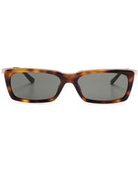 Saint Laurent - Tortoiseshell-Effect Rectangle-Frame Sunglasses - Lyst