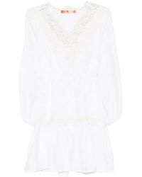 Ermanno Scervino - Lace-Embellished Tiered Dress - Lyst