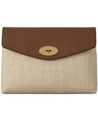 Mulberry - Large Darley Raffia Pouch - Lyst