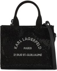 Karl Lagerfeld - Eckige Mini Tote Bag Mit Verzierung - Lyst