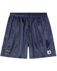 Carhartt - X F.C.Real Bristol Striped-Satin Track Shorts - Lyst