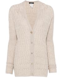 Fabiana Filippi - Ribbed-Knit V-Neck Cardigan - Lyst