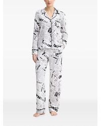DKNY - Newspaper-Print Pajama Set - Lyst